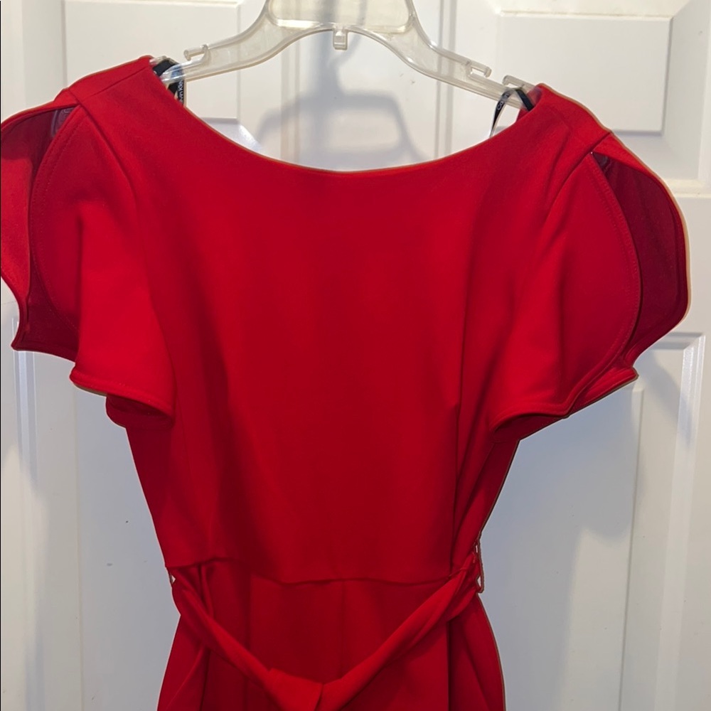Red pantsuit